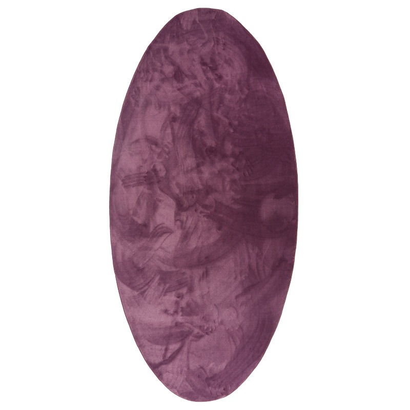Tapete oval à medida modelo Riviera na cor Caspia 86 com bordo em festão