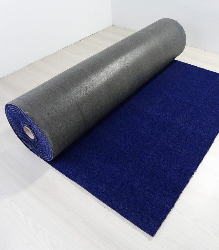 Rolo de capacho de fibra de coco azul