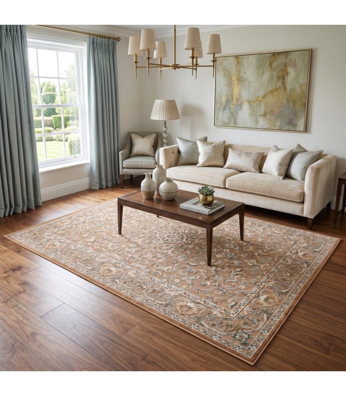 Tapete fino Tweed de estilo oriental com relevo