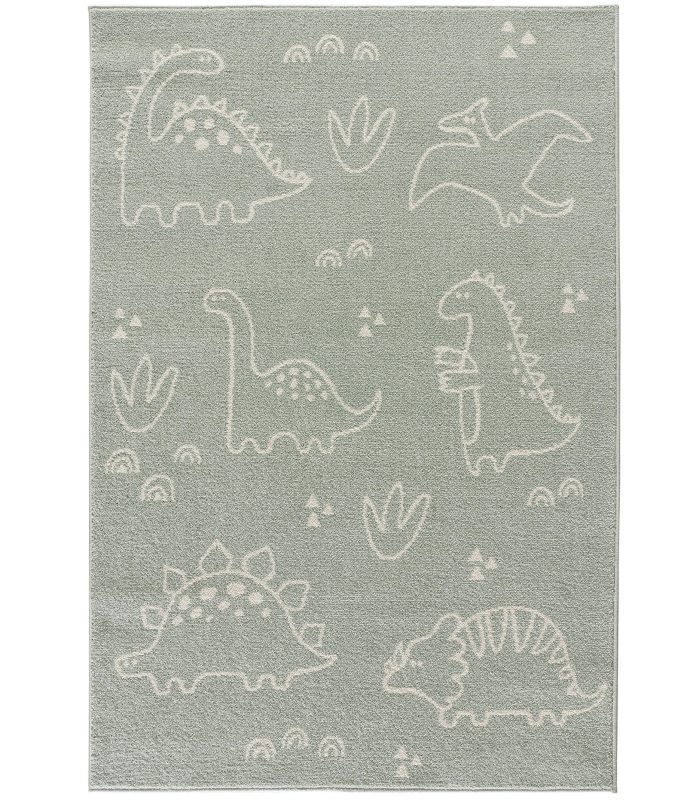 Tapete infantil Beats verde com dinossauros