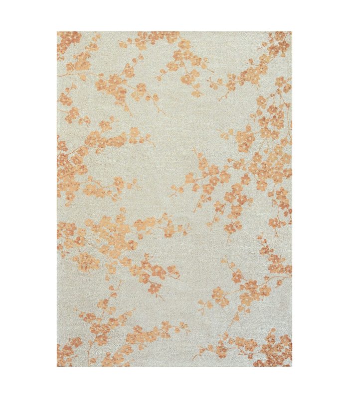 Tapete lavável Sakura com desenho floral em tons suaves